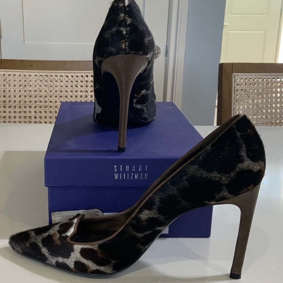 Stuart Weitzman Black and Brown Leopard pumps, size 10m - Picture 4 of 7